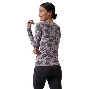 Athleta Momentum Floral Top in Wandering Floral Shasta Purple Size XS Thumbholes